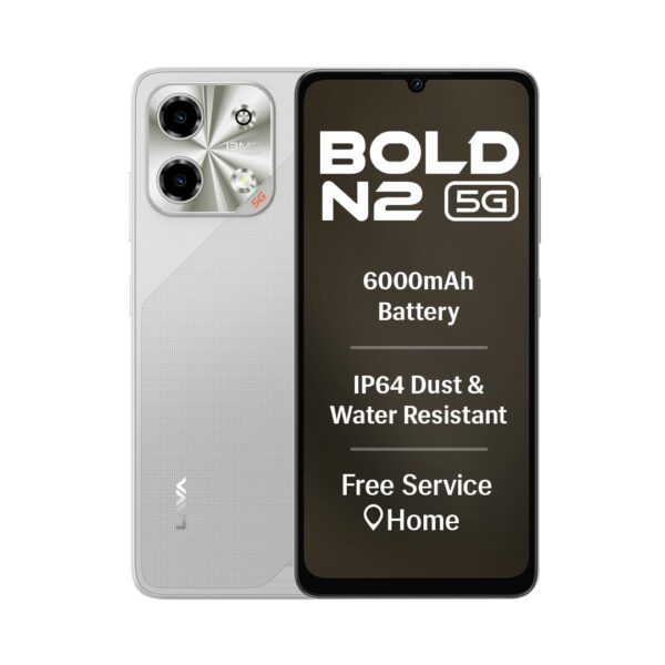Lava Bold N2 5G (Regal Gold, 4GB RAM, 64GB Storage) | 6000 mAh Super Battery | Octacore Ultrafast Processor | Biggest 6.75 (HD+) 120Hz Display | IP64 Dust & Water Resistant | Free Service @ Home